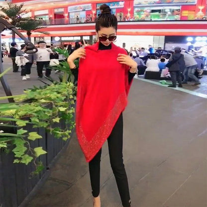 Shiny Women's Wool Shawl