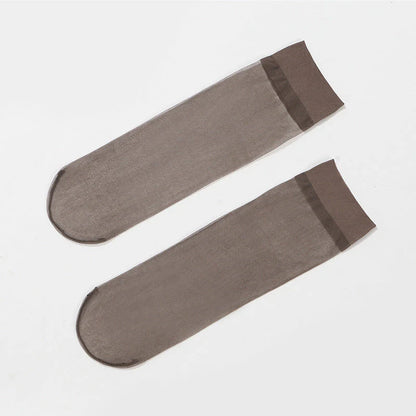 Women's Sheer Crystal Silk Socks
