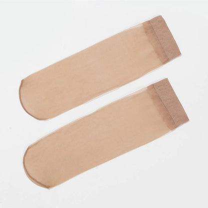 Women's Sheer Crystal Silk Socks